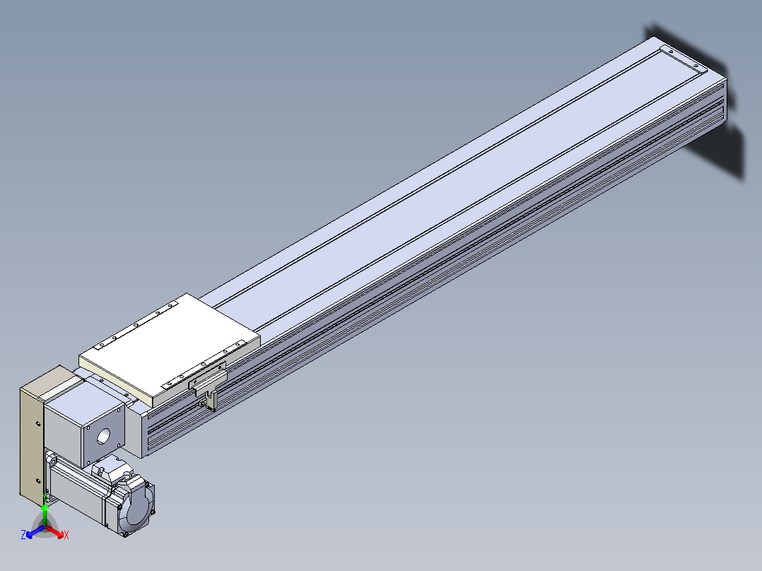 同步带全封闭直线模组TPA-HCB-120D-90-L700-LP-Y-P40-N3正等轴测图