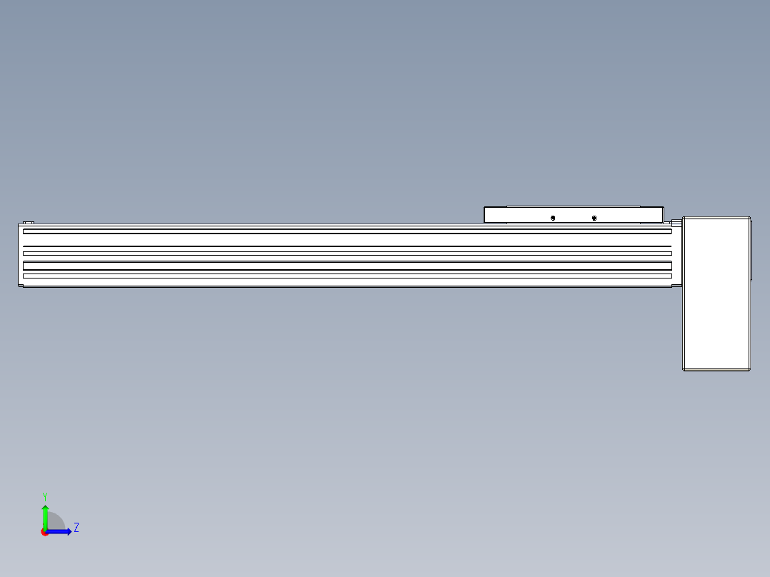同步带全封闭直线模组TPA-HCB-120D-90-L400-LP-Y-P40-N3左视图