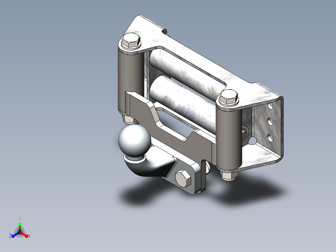 带绞车适配器的挂钩--sw正等轴测图