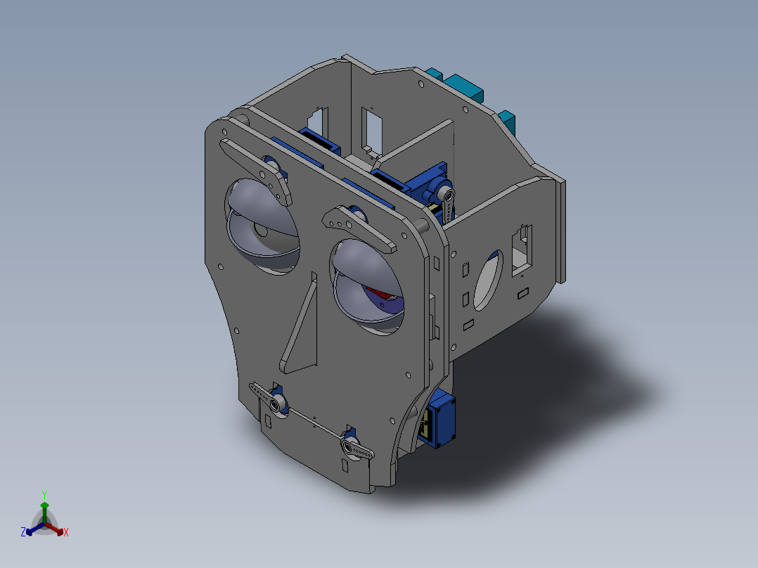 表情机器人正等轴测图