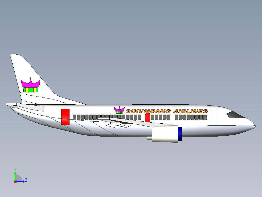 A3003443-锡昆邦航空飞机左视图