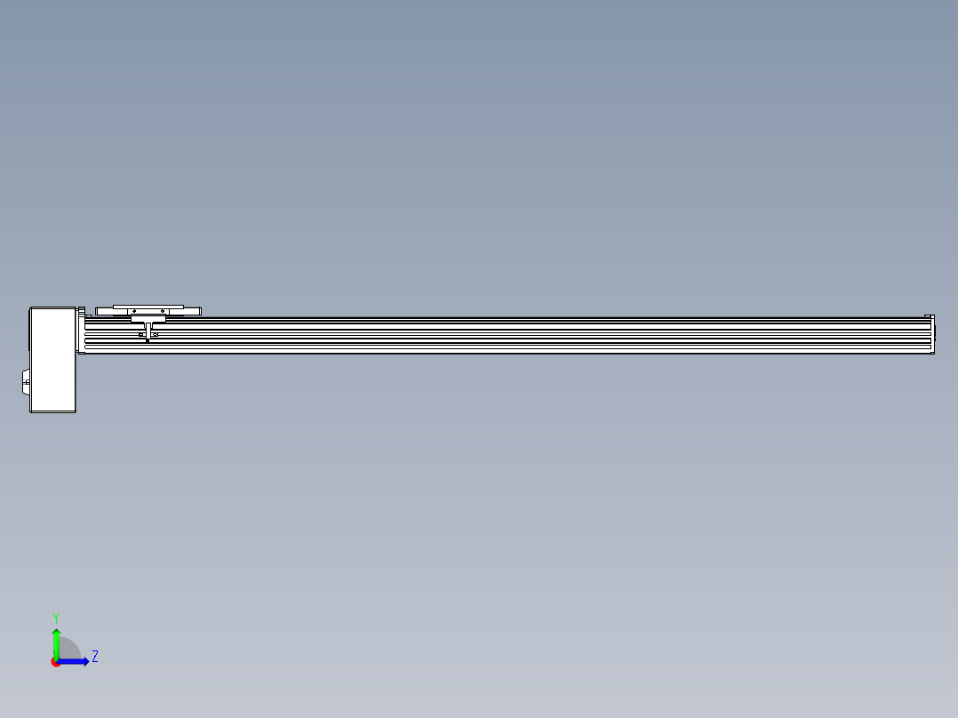 同步带全封闭直线模组TPA-HCB-110D-90-L1000-RP-Y-P40-N3左视图