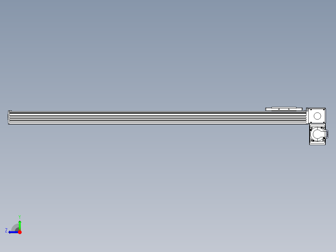 同步带全封闭直线模组TPA-HCB-110D-90-L1000-RP-Y-P40-N3右视图