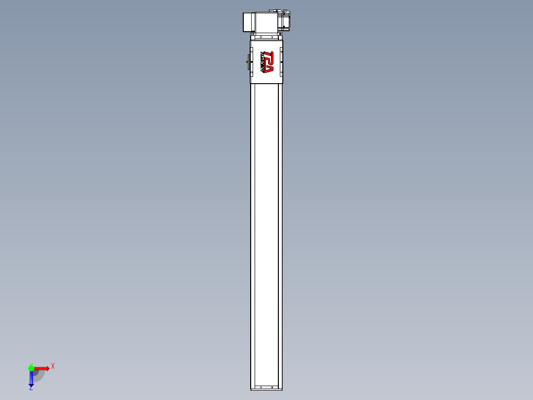 同步带全封闭直线模组TPA-HCB-110D-90-L1000-RP-Y-P40-N3俯视图