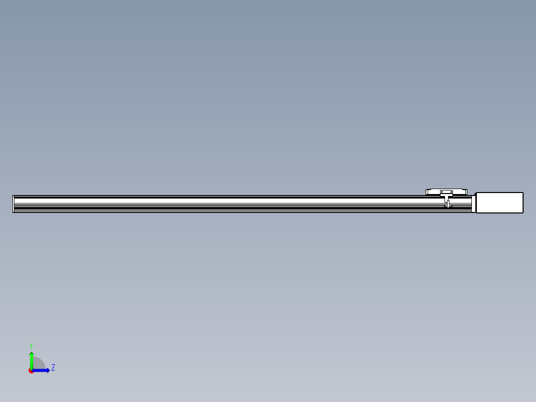 同步带全封闭直线模组TPA-HCB-105D-90-L1250-ML-C-P20-N3左视图