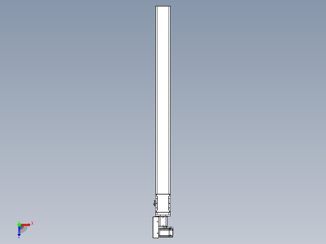 同步带全封闭直线模组TPA-HCB-105D-90-L1250-ML-C-P20-N3俯视图