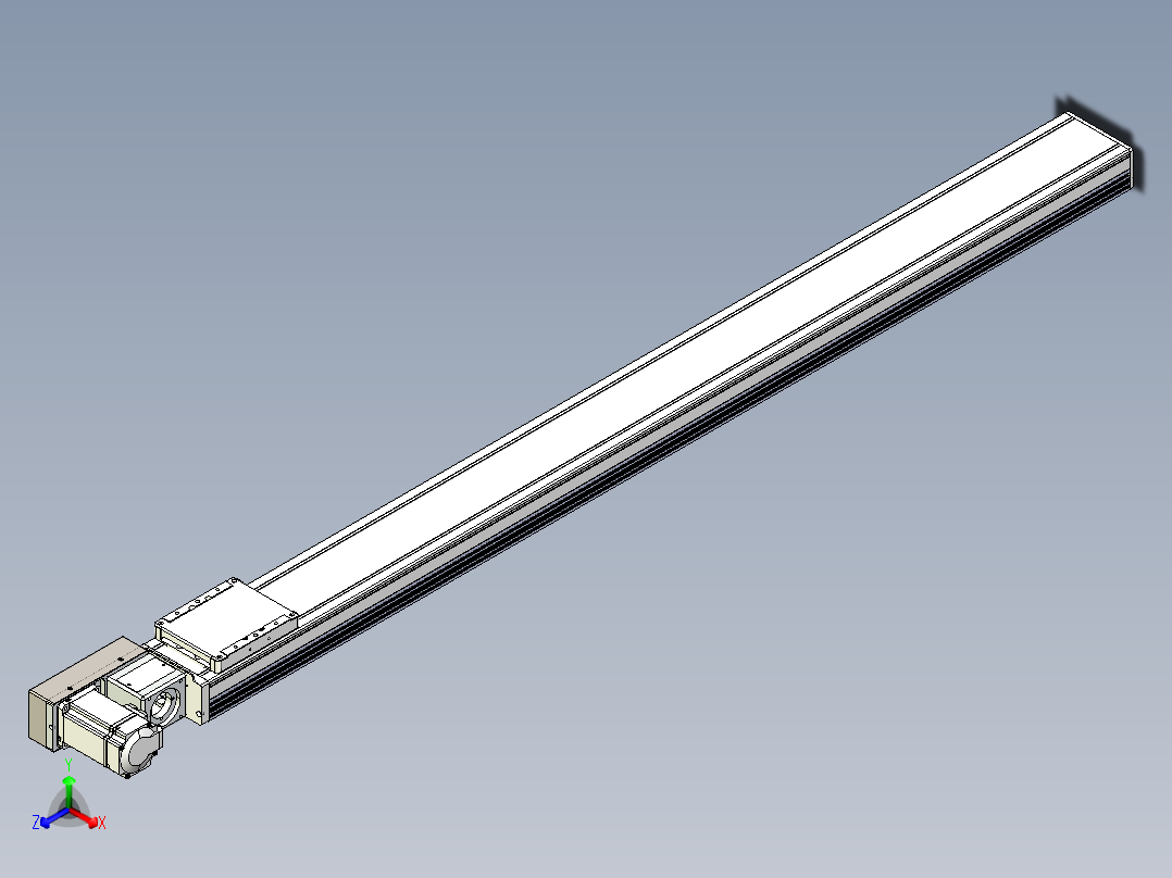 同步带全封闭直线模组TPA-HCB-105D-90-L1250-ML-C-P20-N3正等轴测图