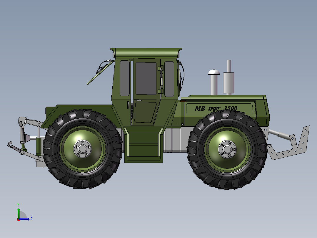 奔驰拖拉机模型左视图