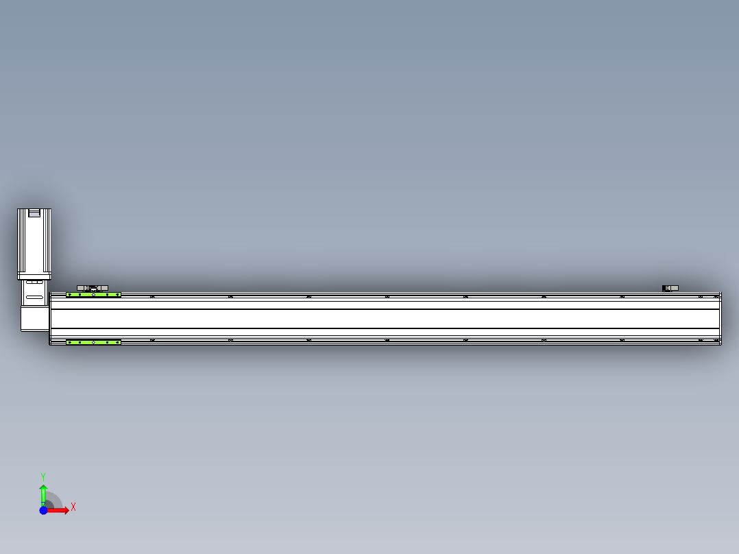 同步带滑台-半封闭B13-L90-S1450-R-Z86-D3前视图