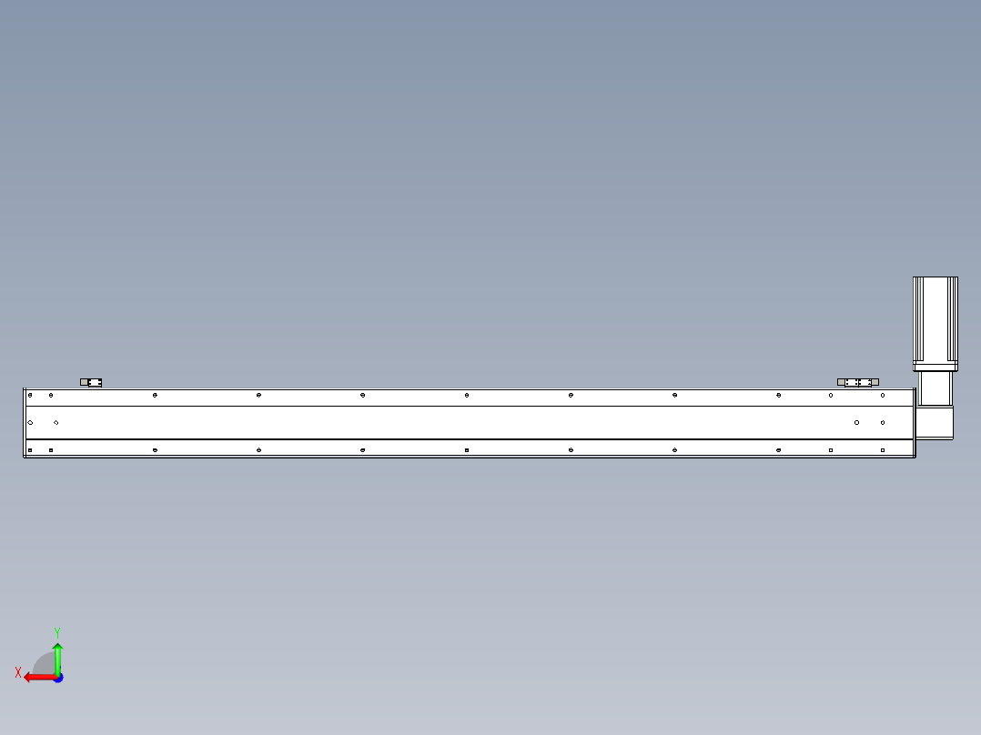 同步带滑台-半封闭B13-L90-S1450-R-Z86-D3后视图
