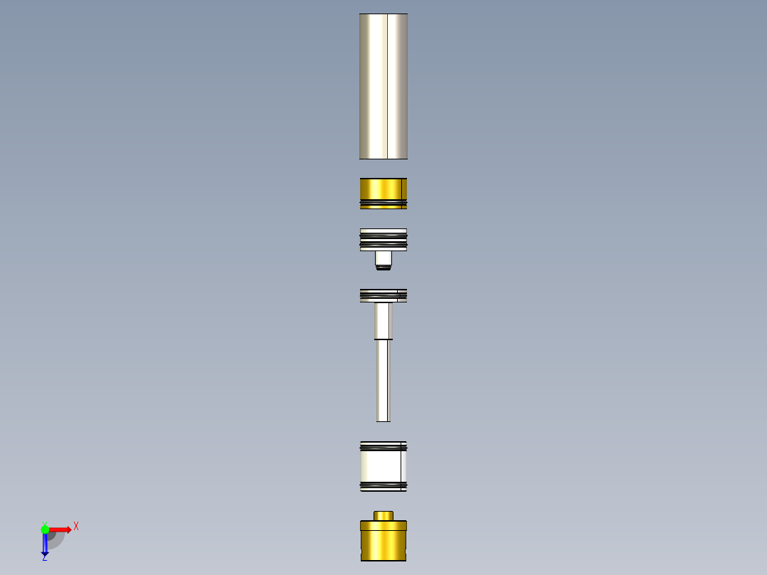 定制气枪 HPA 的 STL俯视图