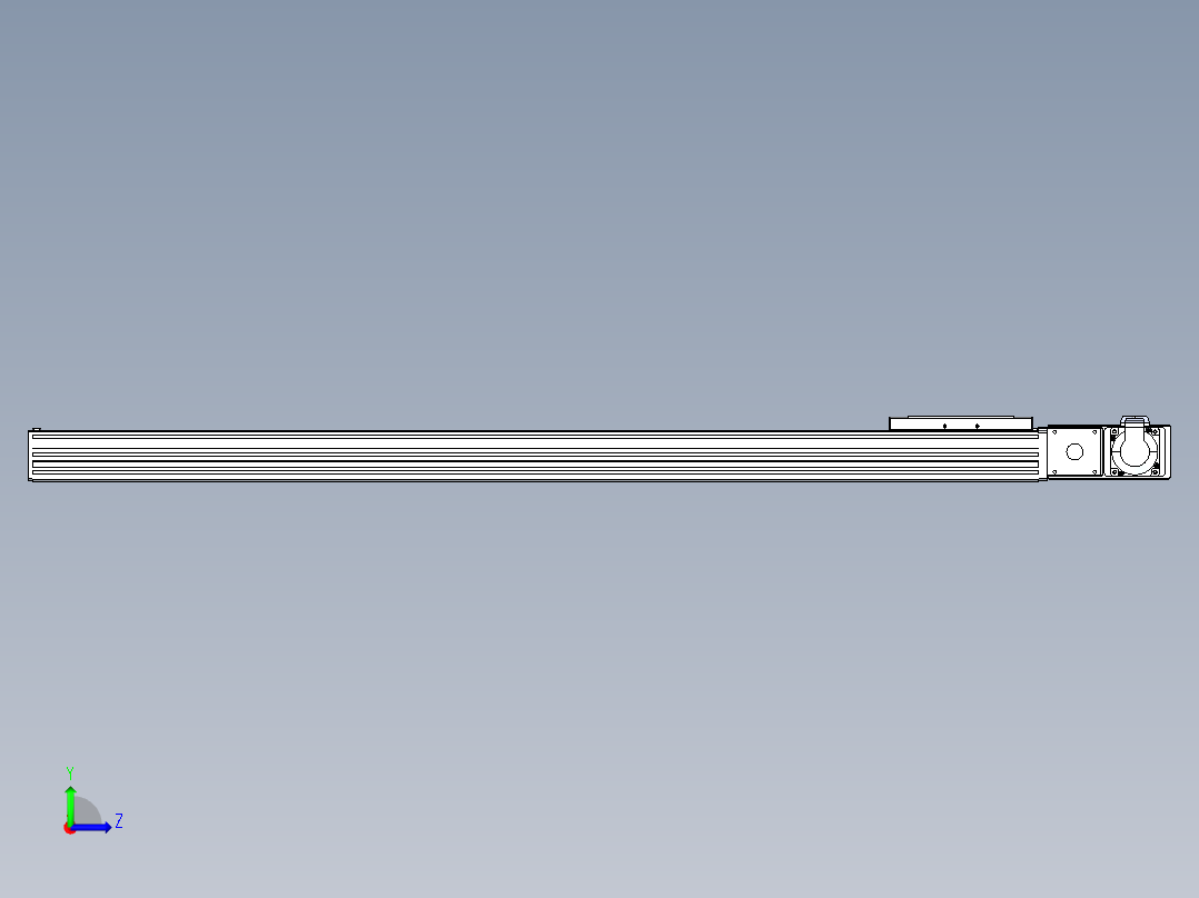 同步带全封闭直线模组TPA-HCB-120D-90-L1000-MR-C-P40-N3左视图