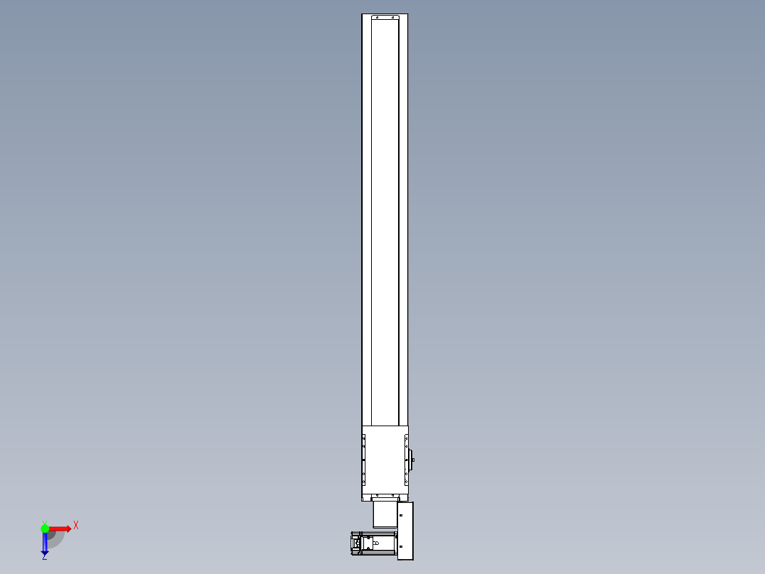 同步带全封闭直线模组TPA-HCB-120D-90-L1000-MR-C-P40-N3俯视图