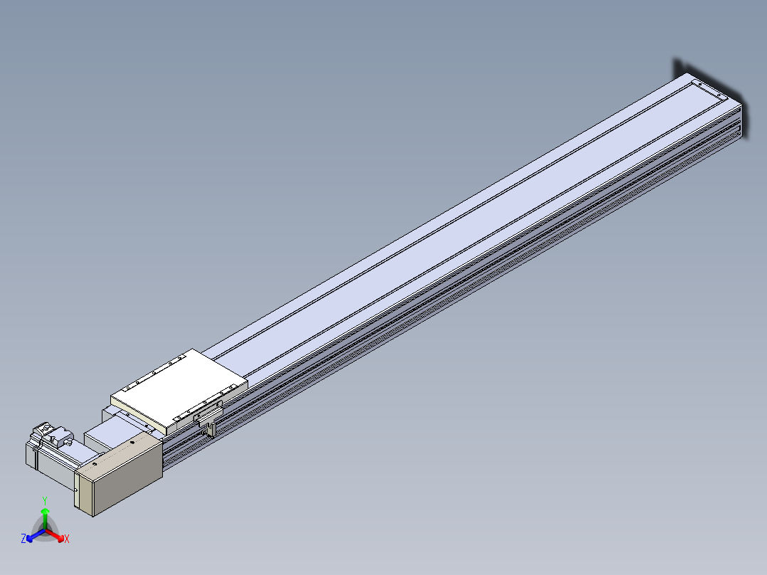 同步带全封闭直线模组TPA-HCB-120D-90-L1000-MR-C-P40-N3正等轴测图