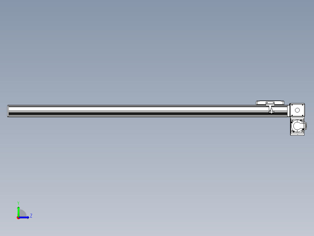 同步带全封闭直线模组TPA-HCB-105D-90-L1100-RP-Y-P20-N3左视图