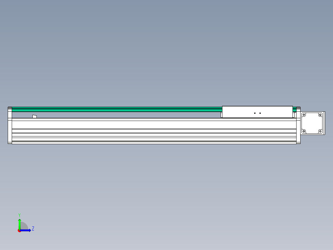 东锦同步带传动-直线滑台模组DH270B-C-L150-S700-BL-P750W-C3左视图