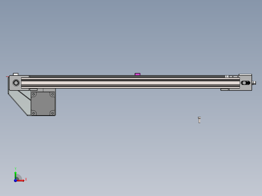 0.875米0.155米皮带输送机构前视图