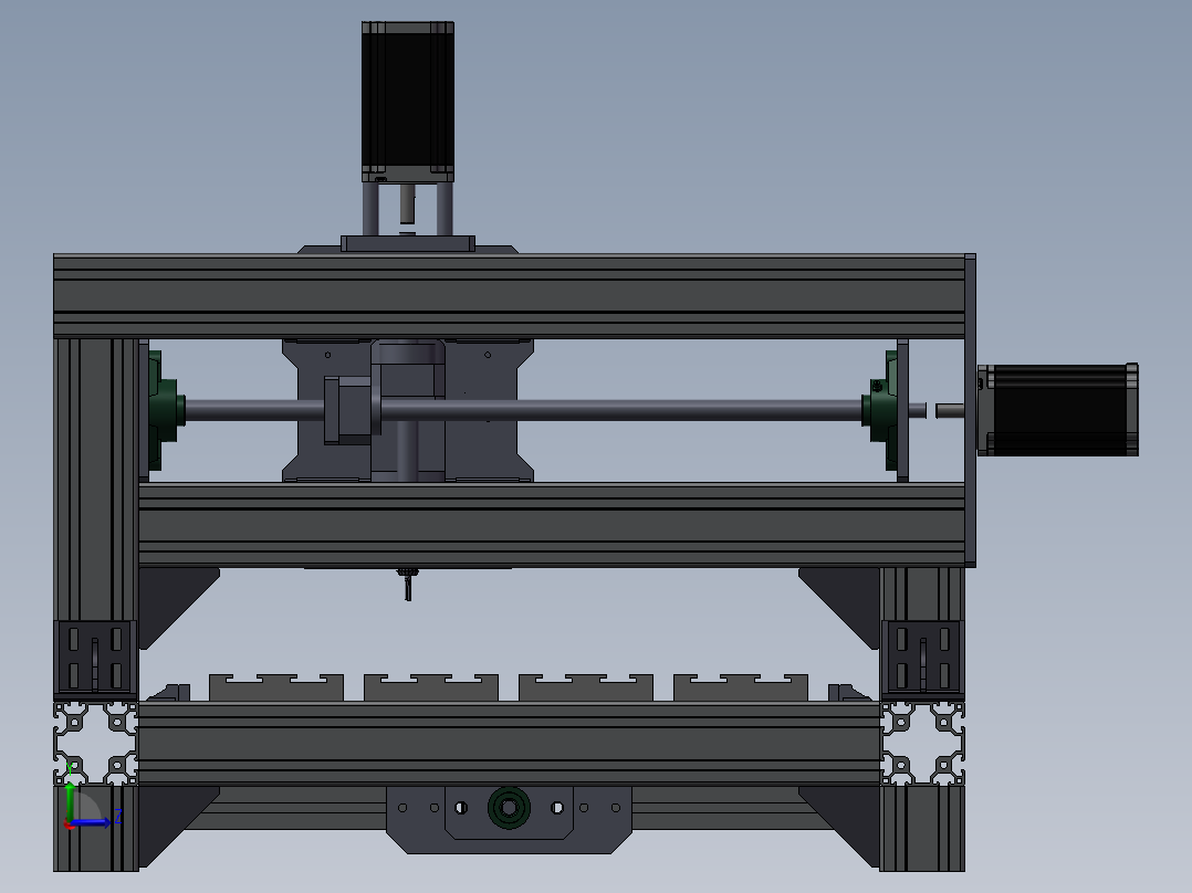 500x500x100mm雕刻机左视图