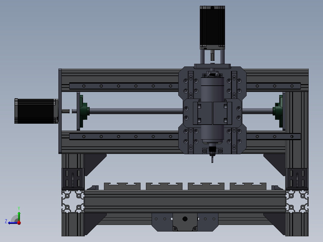 500x500x100mm雕刻机右视图