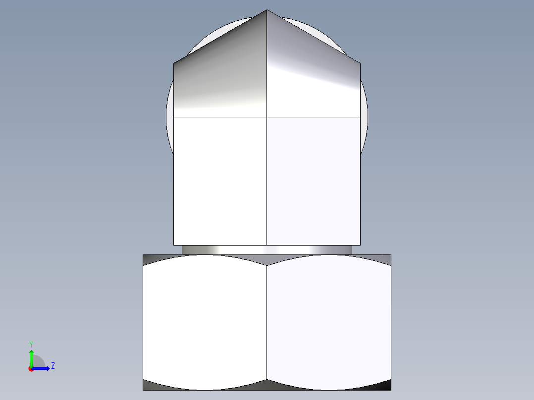 卡套式工业通用硬管接头EO_Swivel_nut_elbow_EW18LOMD71左视图