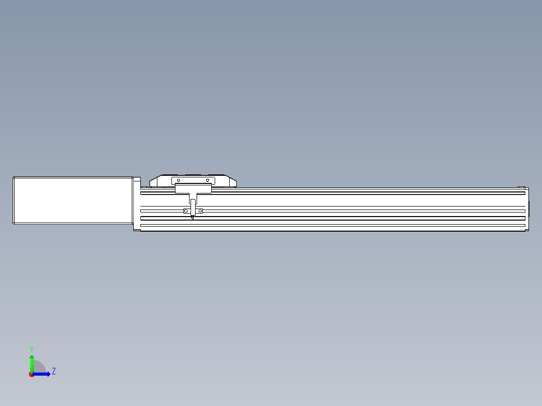 同步带全封闭直线模组TPA-HCB-85D-90-L350-MR-C-P20-N3左视图