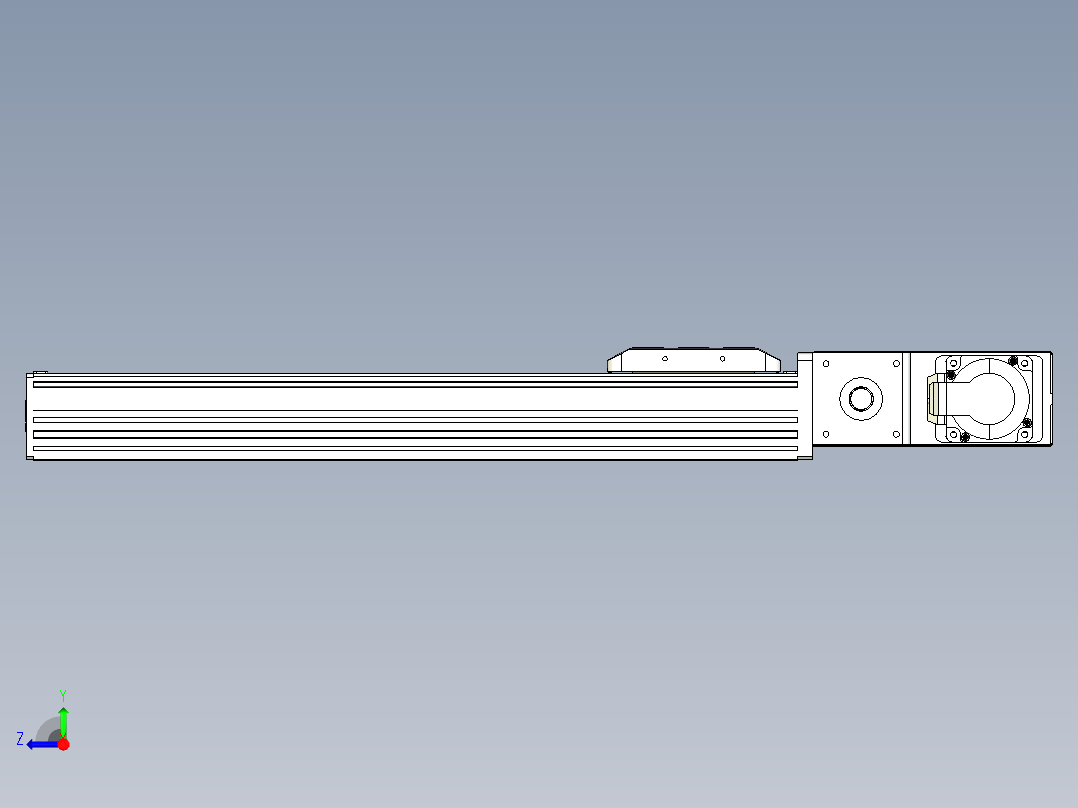 同步带全封闭直线模组TPA-HCB-85D-90-L350-MR-C-P20-N3右视图
