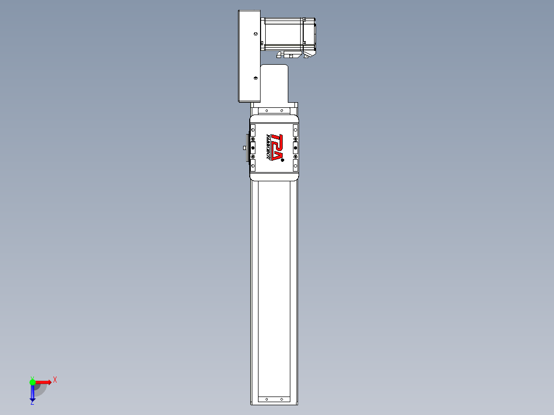 同步带全封闭直线模组TPA-HCB-85D-90-L350-MR-C-P20-N3俯视图