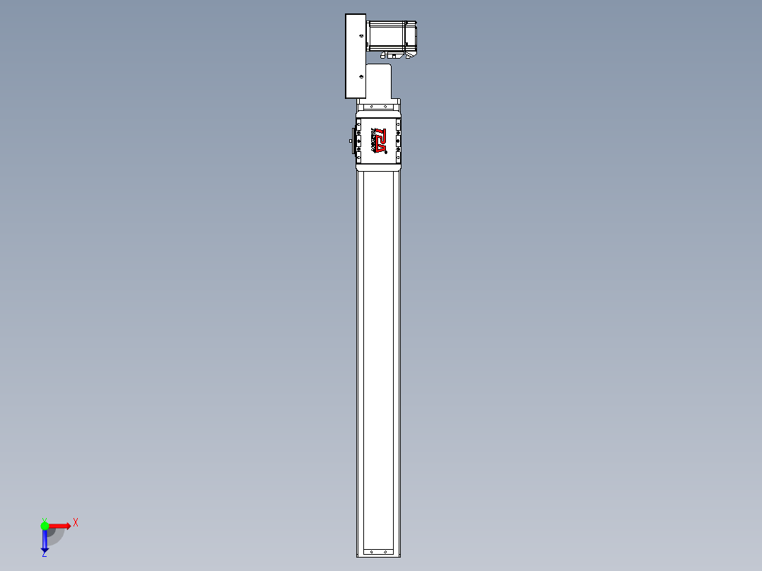 同步带全封闭直线模组TPA-HCB-85D-90-L700-MR-C-P20-N3俯视图