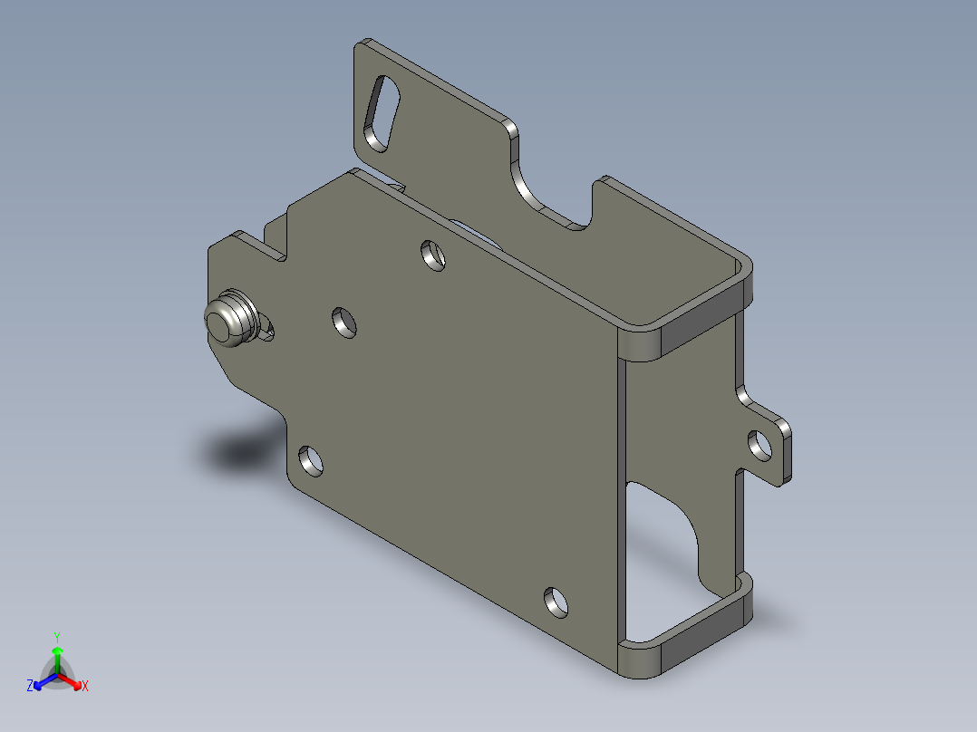 基恩士LV-H300bracket3_kc图纸模型主视图