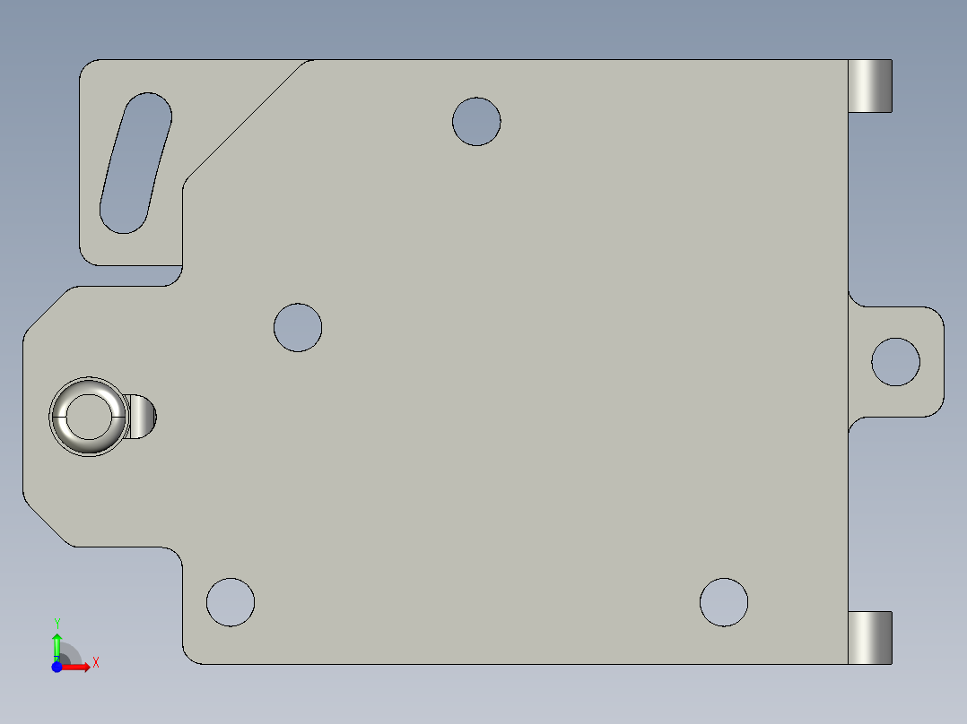基恩士LV-H300bracket3_kc图纸模型前视图