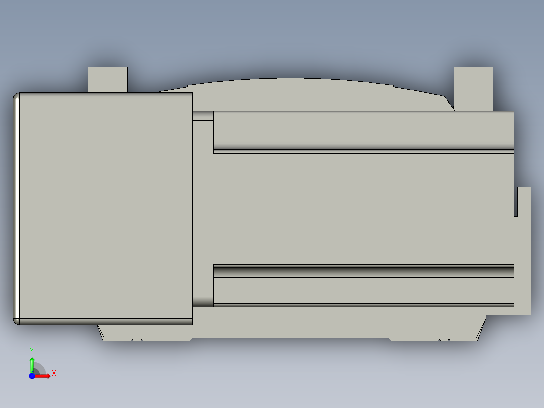 直线模组WG-LHB12-S1400-BL设计图纸前视图