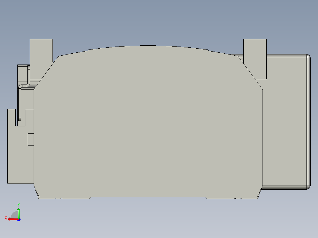 直线模组WG-LHB12-S1400-BL设计图纸后视图