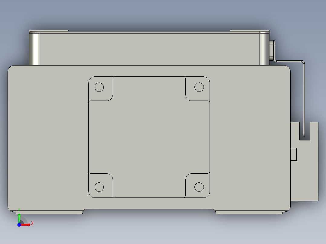 直线模组LHC14-S150-M设计图纸前视图