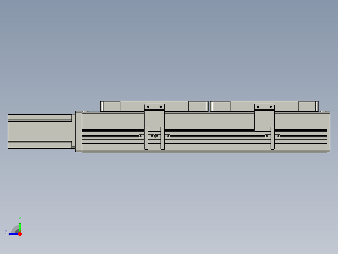 直线模组LHC14-S150-M设计图纸右视图