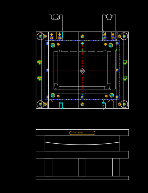 液晶屏幕铝制外壳平面度整形冲压模具设计图纸