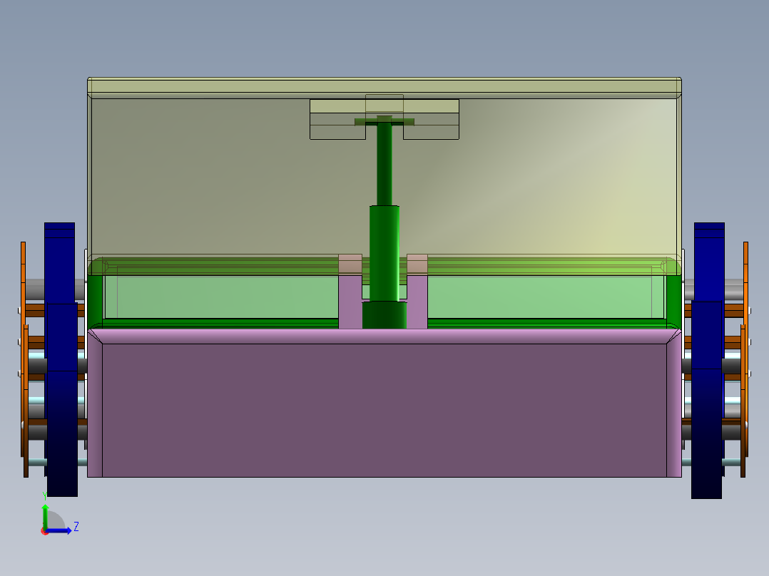 爬楼移动载物小车左视图