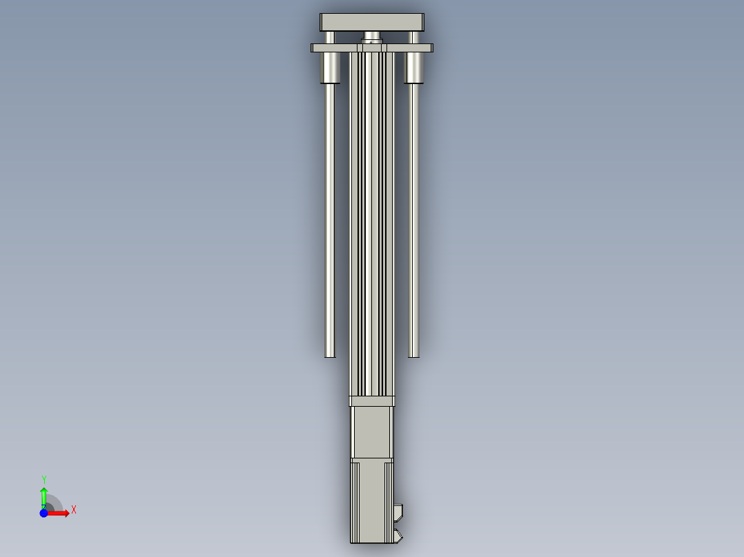 12VZ电动缸-VZ6D-S350-BC前视图