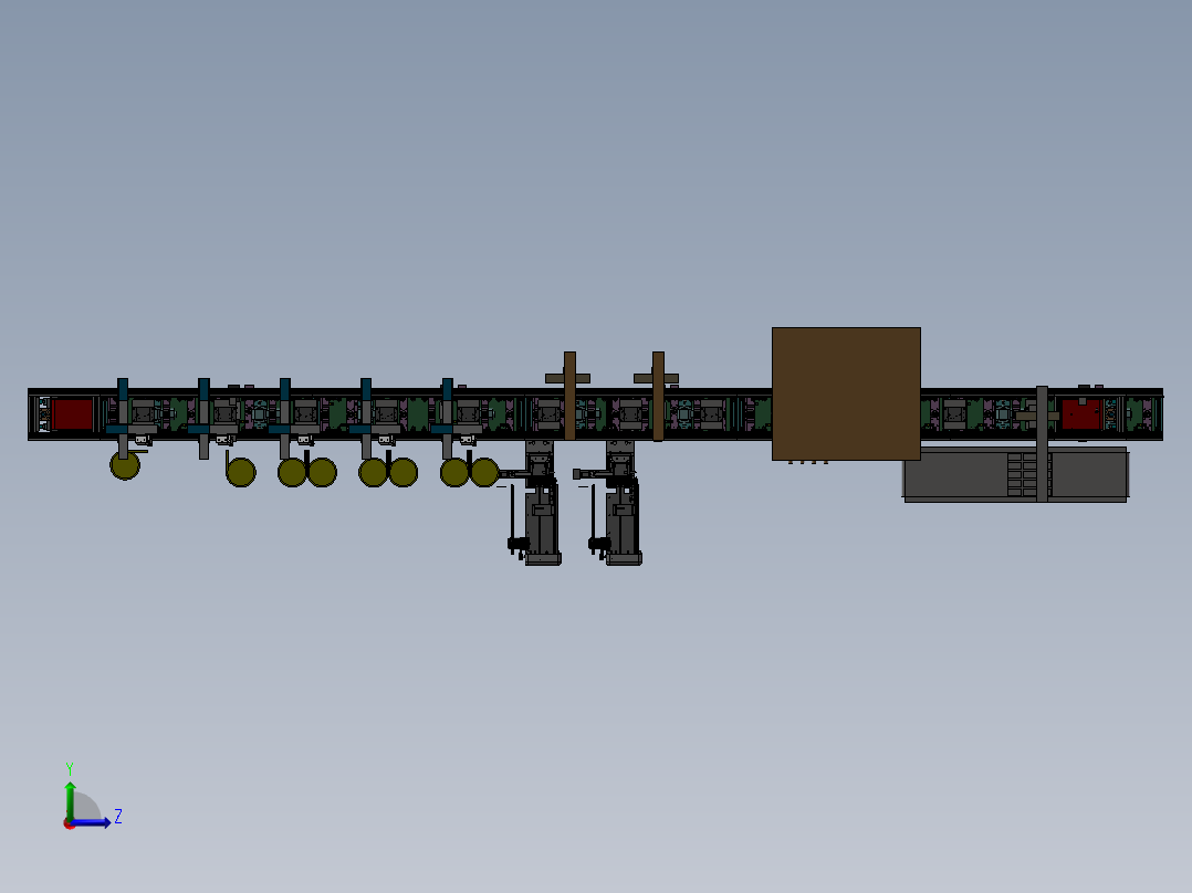 自动焊接流水线左视图