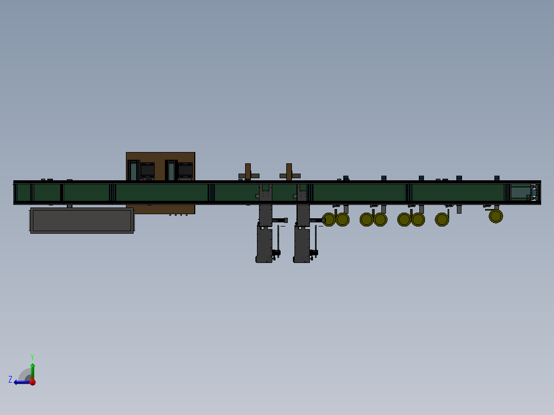 自动焊接流水线右视图