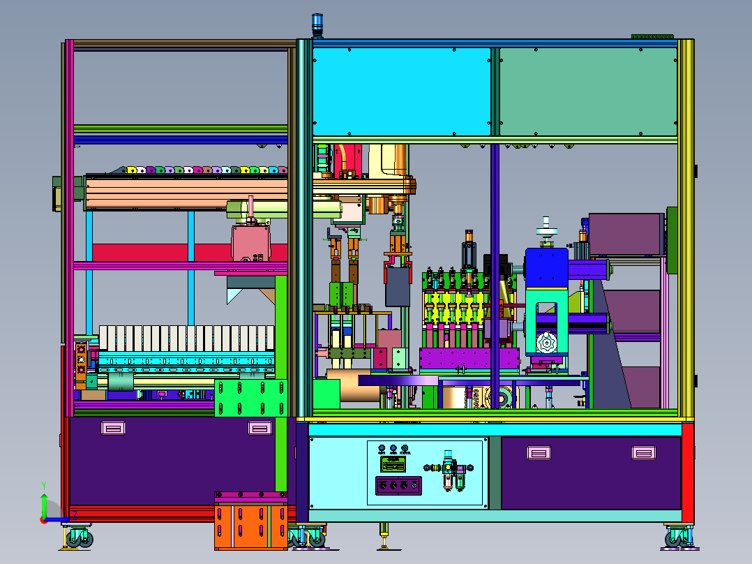 锂离子电池密封性能测试装置左视图