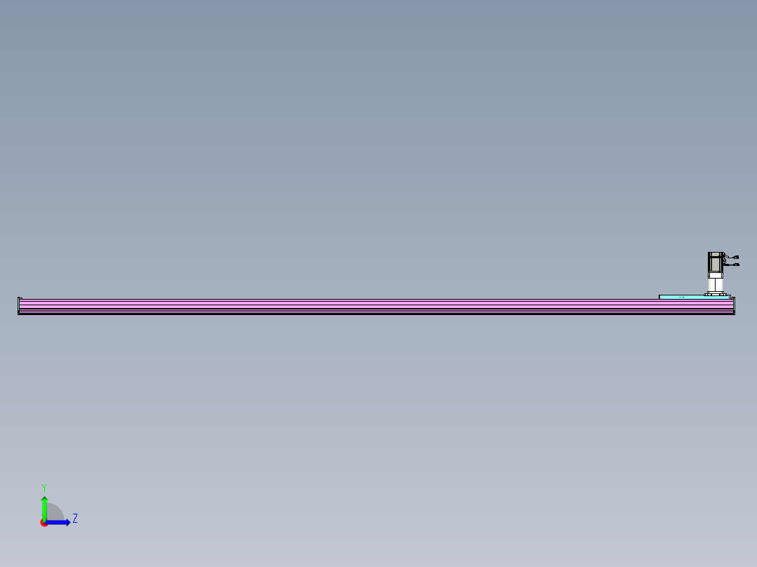 东锦齿条传动DH210G-L167-S3400-BU-减速机+P750W左视图