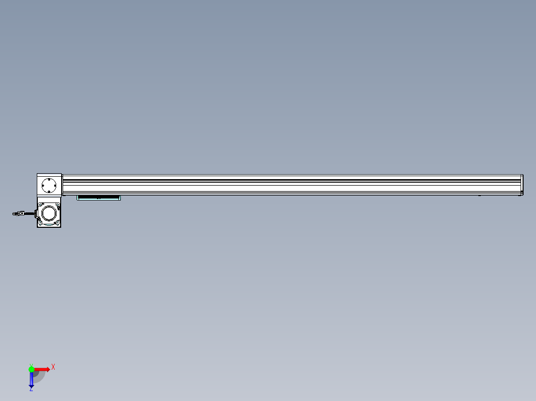 威洛博VBC同步带传动一无尘环境VBC14-L45-S1400-BLU-ZP75-C3俯视图