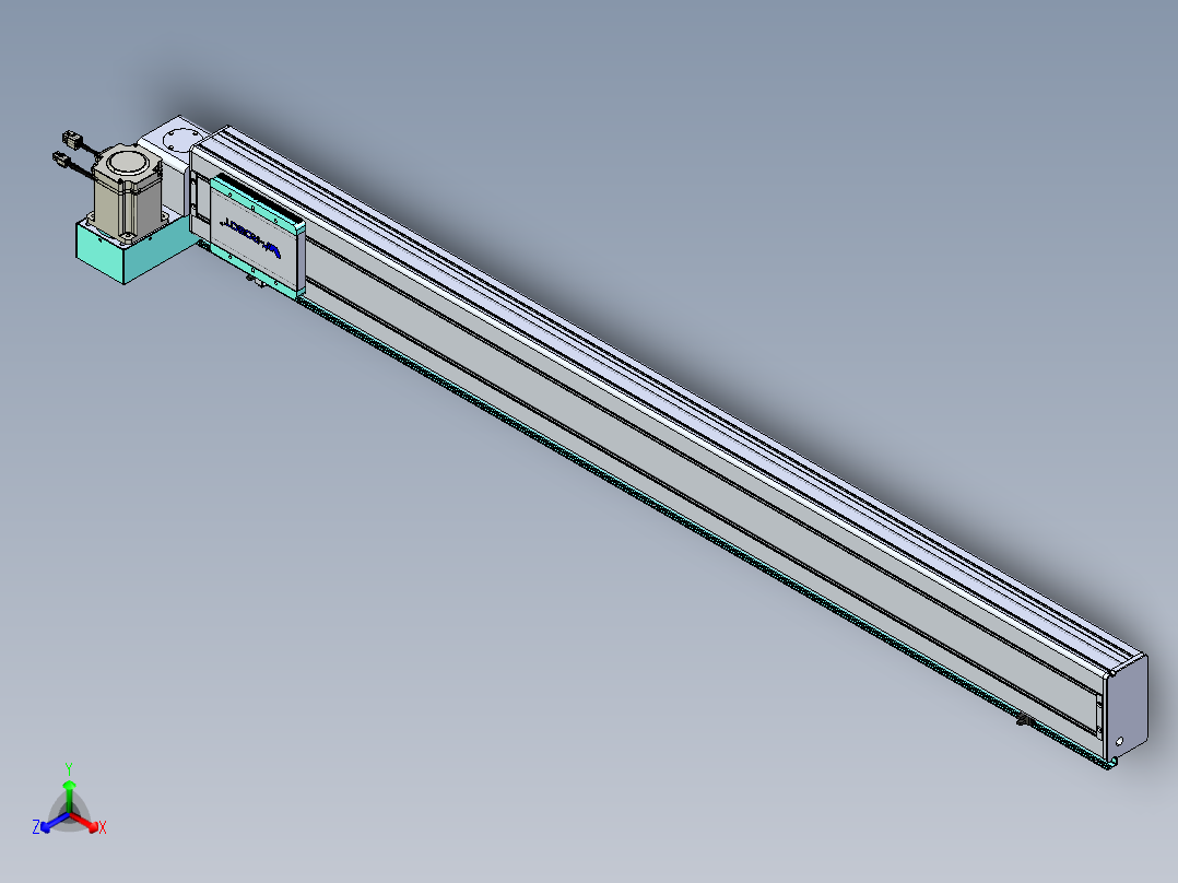 威洛博VBC同步带传动一无尘环境VBC14-L45-S1400-BLU-ZP75-C3正等轴测图