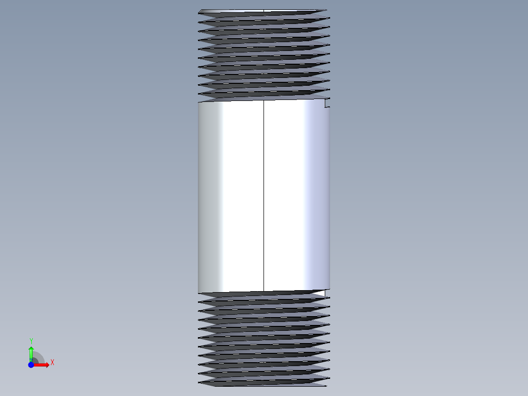 CPVC管件33-Sch80_Nipple_MPTxMPT_9861-106_0.75in x 3in前视图