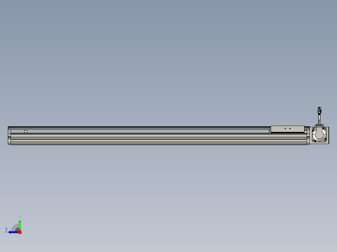 东锦同步带传动-直线滑台模组DH135B-L125-S1000-BL-P400W-C3右视图