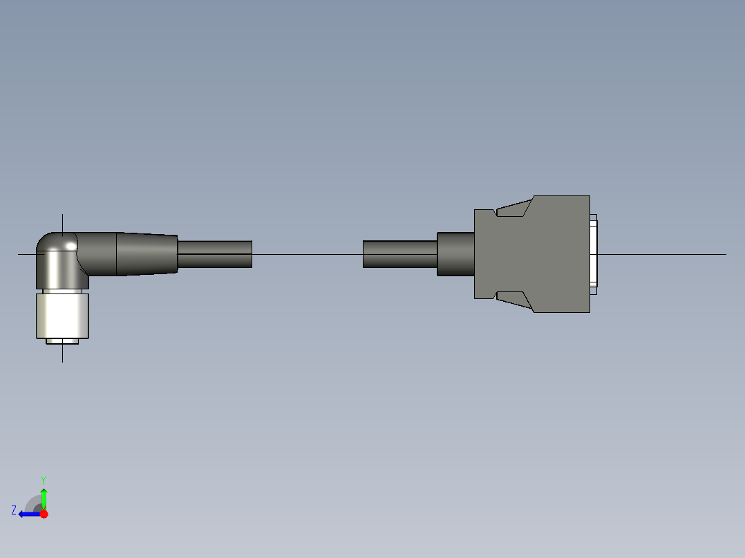基恩士CA-CH3_5_10_L_kc图纸模型右视图