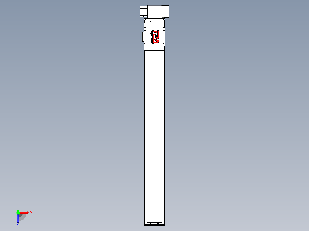 同步带全封闭直线模组TPA-HCB-110D-90-L900-LP-C-P40-N3俯视图