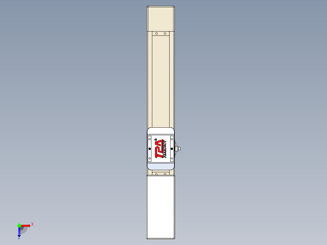 同步带全封闭直线模组TPA-HCB-65S-90-L200-M-Y-P10-N3俯视图