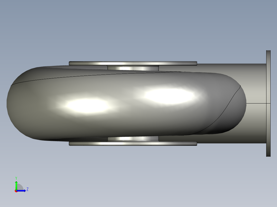 混流式水轮机左视图