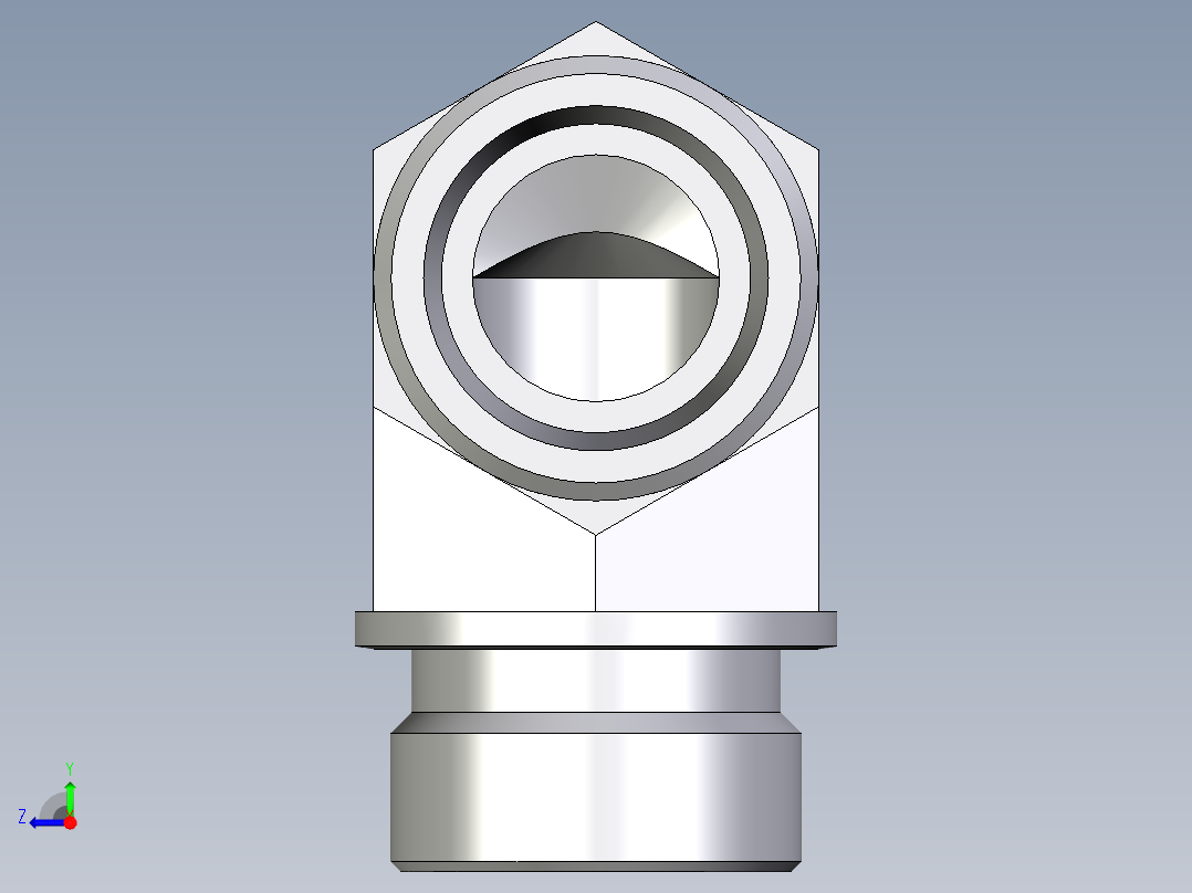 卡套式工业通用硬管接头EO_Male_stud_elbow_WE25SR71X右视图